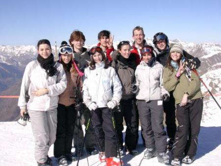 Groupe de skieurs